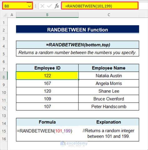 How to Use RANDBETWEEN Function in Excel: 5 .